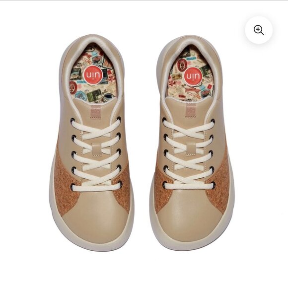 UIN Shoes - NWT NEW UIN Denia 1 Sesame Size 7 Womens Lace Up Retro Beige Hippie Comfy $215